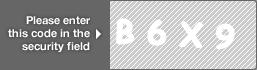 captcha code for visual authentication  letter B number 6 letter X number 9